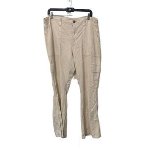 Aeropostale Cream Utility Flare Jeans